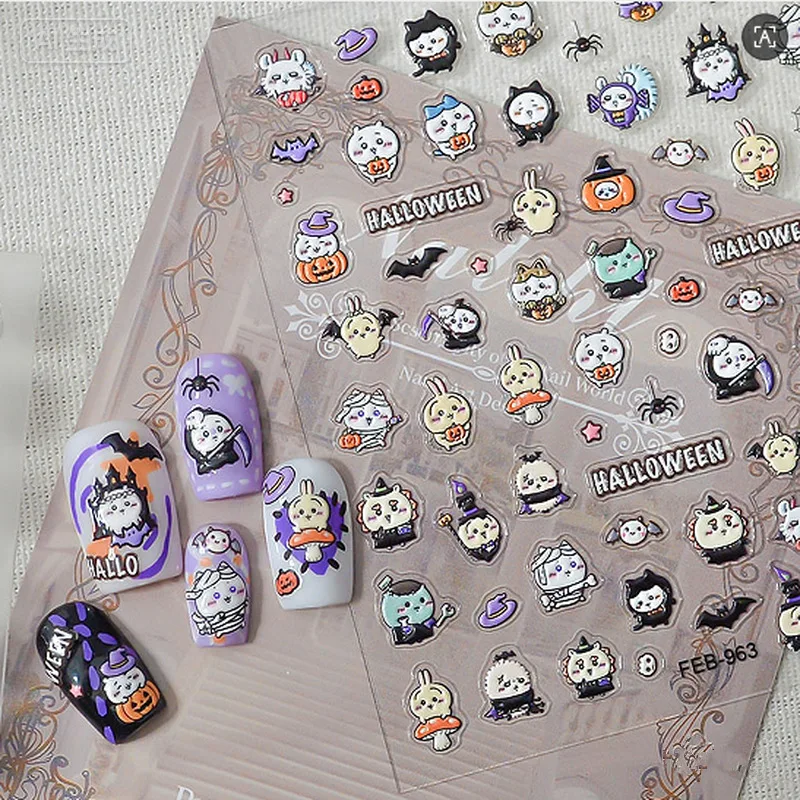 Nail Art - New Chiikawa 5D Embossed Nail Stickers