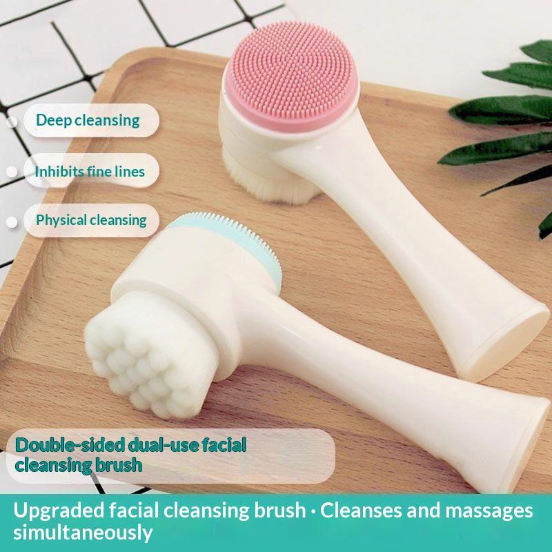 3D Double Silicone Facial Clea - Silicone Face Scrubber Electric recension och pris