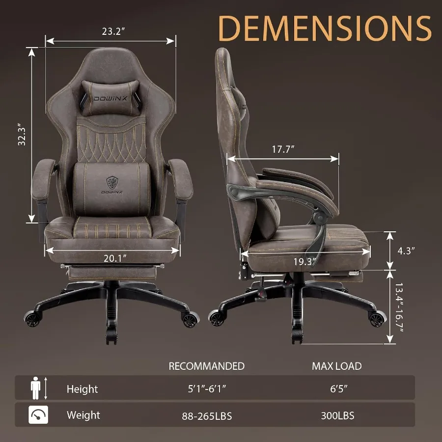 Gaming Chair for Adults Teens: - Massage recension och pris