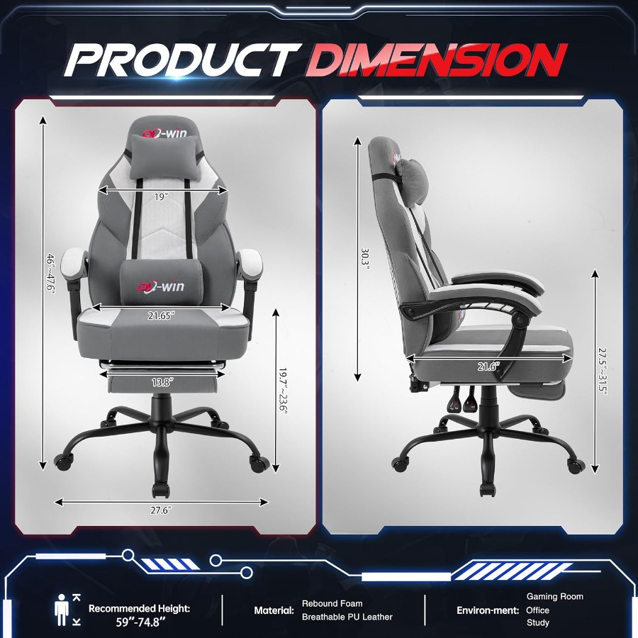 Gaming Chair for Adults with F - Massage recension och pris