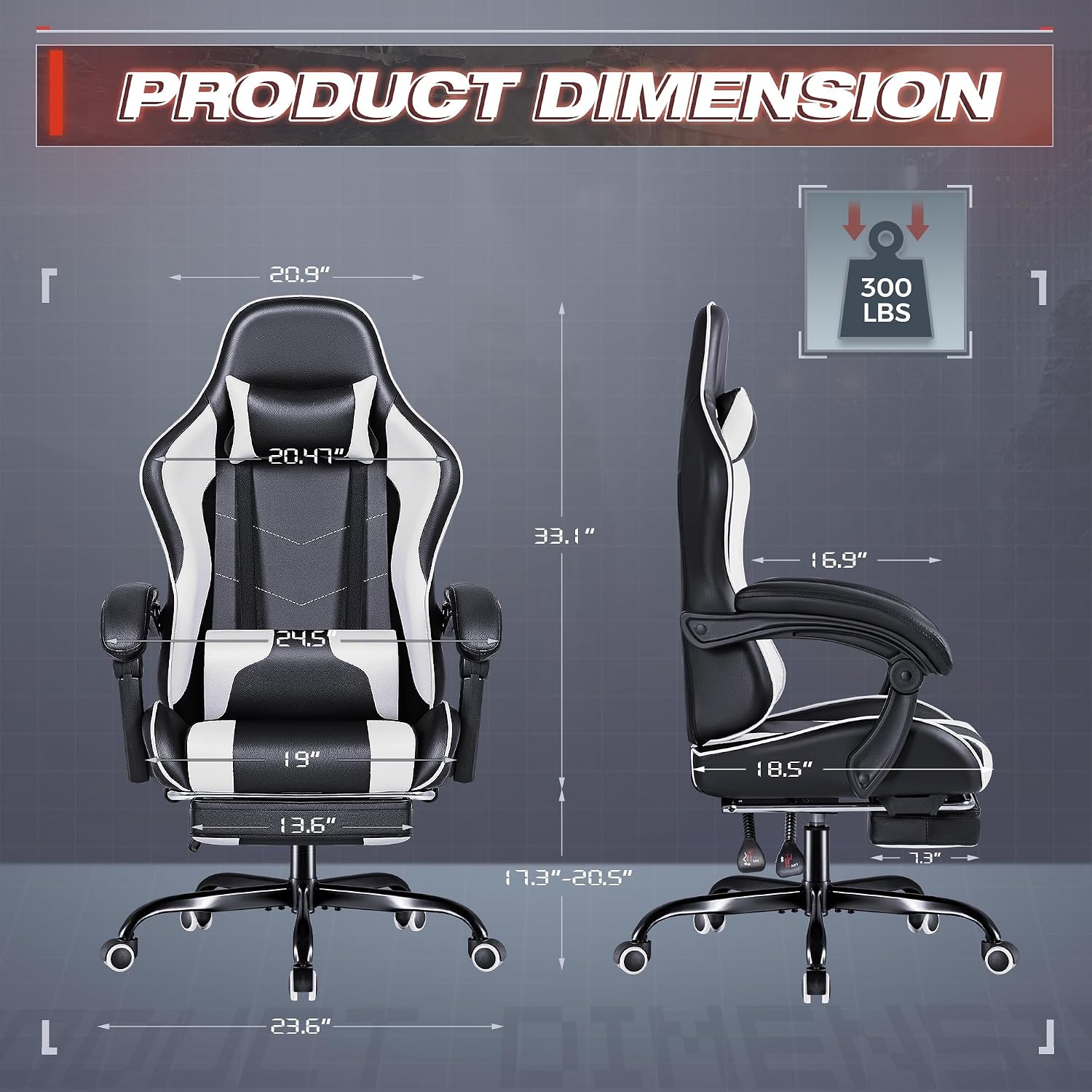 Furmax Gaming Chair, Video Gam - Massage recension och pris