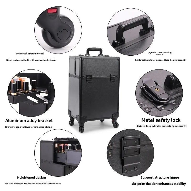 Rolling Cosmetic Luggage Organ - Makeup recension och pris