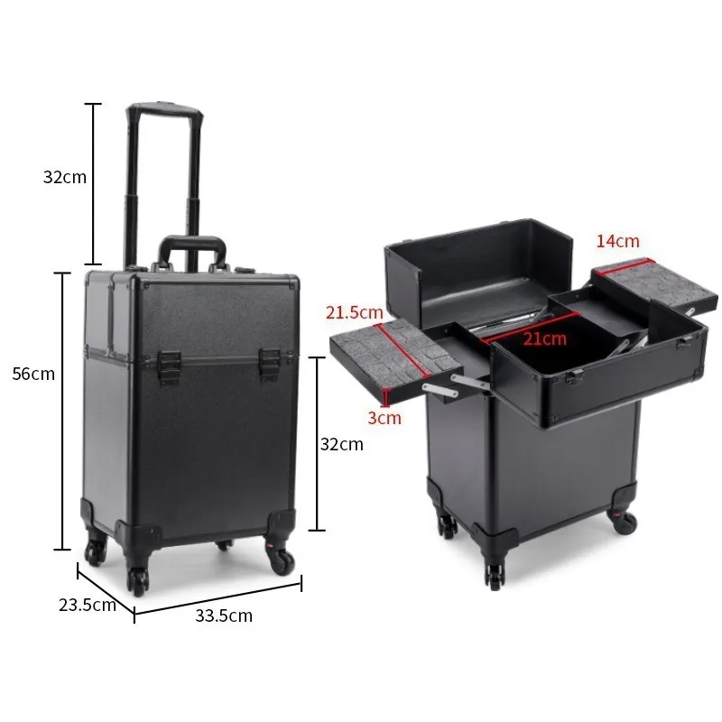 Rolling Cosmetic Luggage Organ - Makeup recension och pris