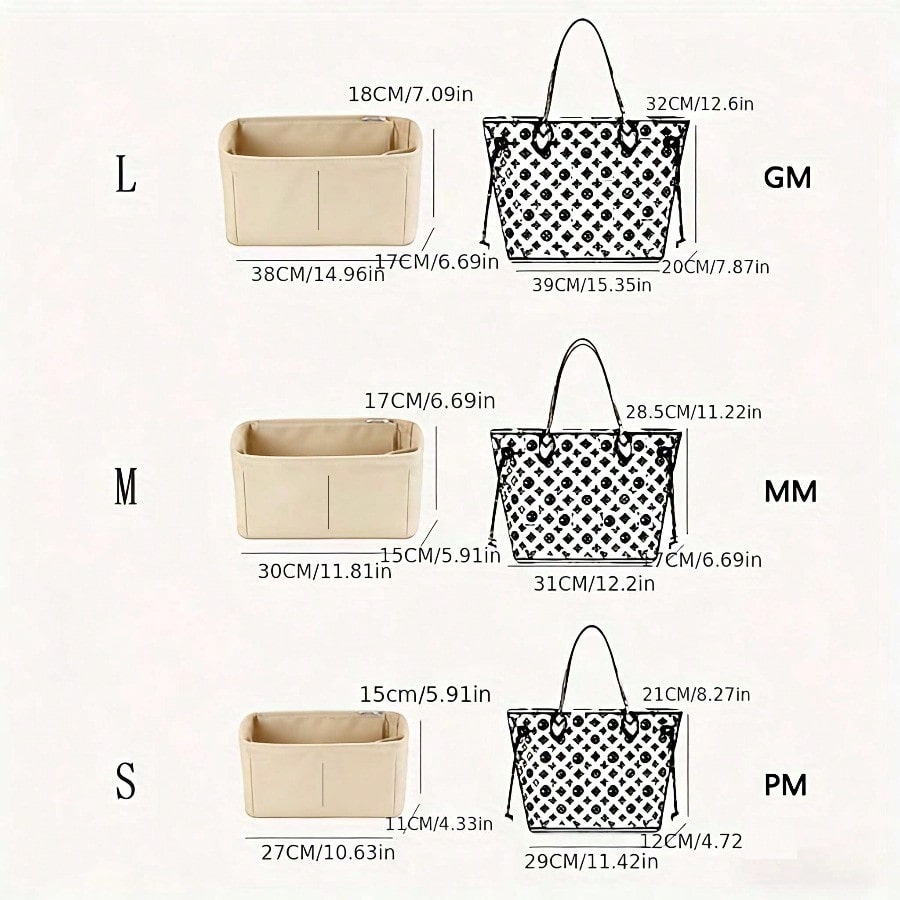 Felt Inset Bag Organizer, Mult - Makeup recension och pris