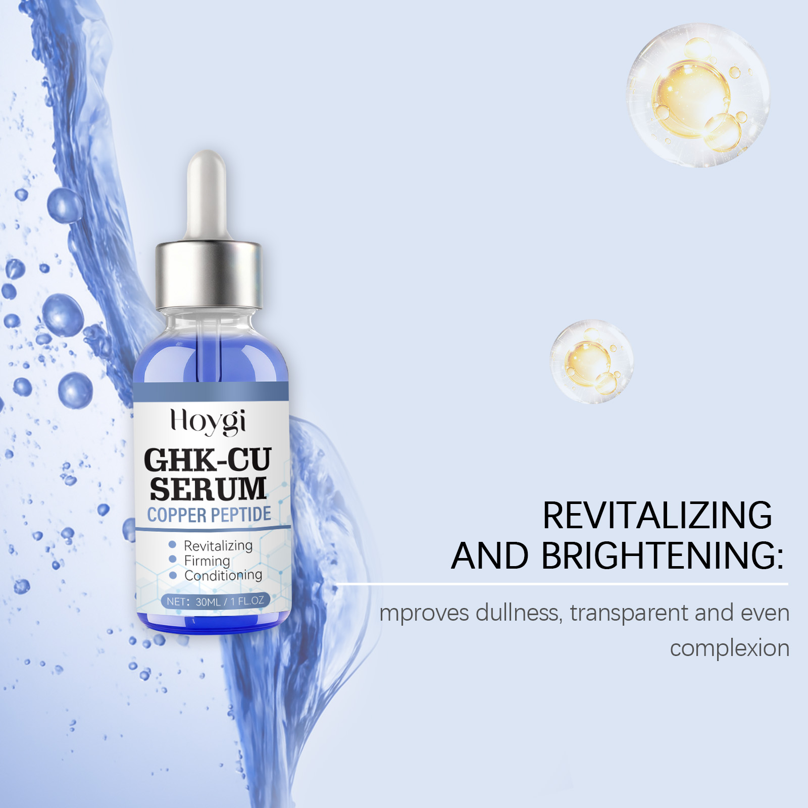 30ml Copper Peptide Serum GHK- - Hyaluronic Acid Facial Serum recension och pris